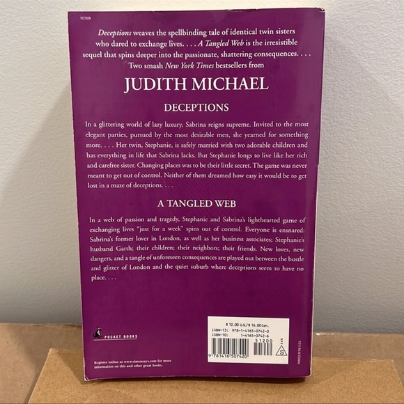 ⭐️5 for $15⭐️ Deceptions & A Tangled Web by Judith Michael | Book - Picture 2 of 2